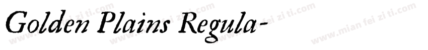 Golden Plains Regula字体转换